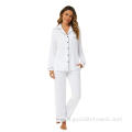 Long Sleeve Women Modal Viscose Pajamas Set Sleepwear